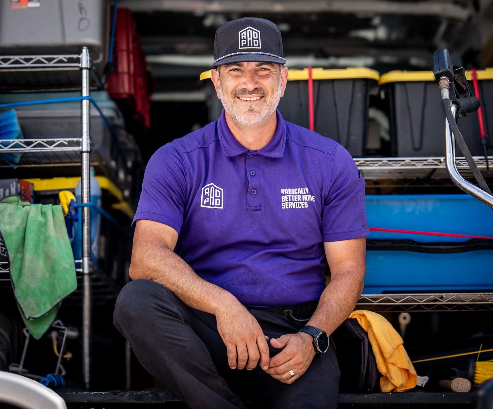 RadPad's founder at the service van
